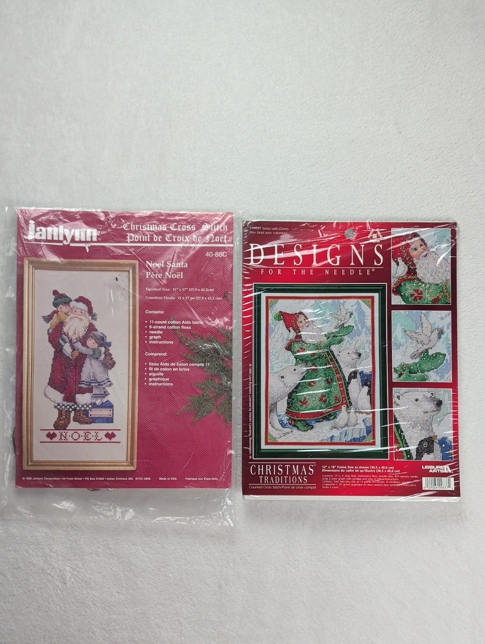 Vintage Christmas Counted Cross Stitch Kits - Lot of 2 Factory Sealed NOS